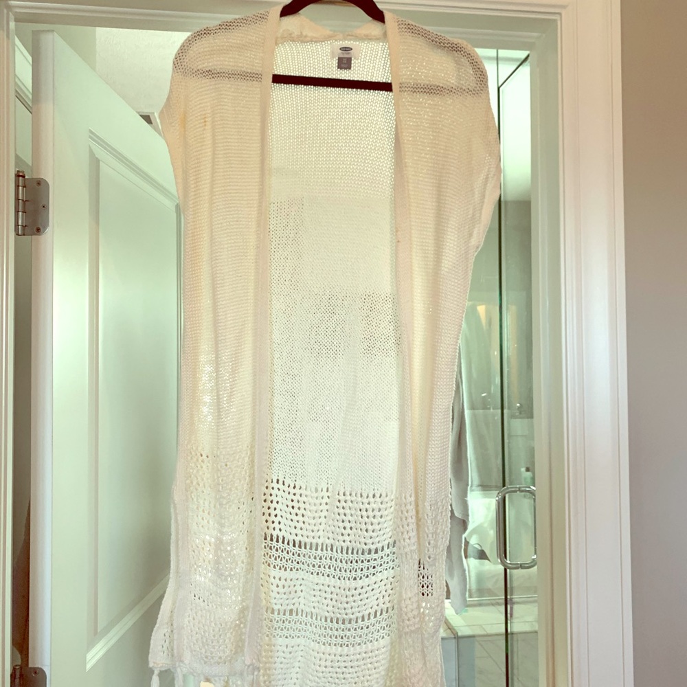 White duster old navy